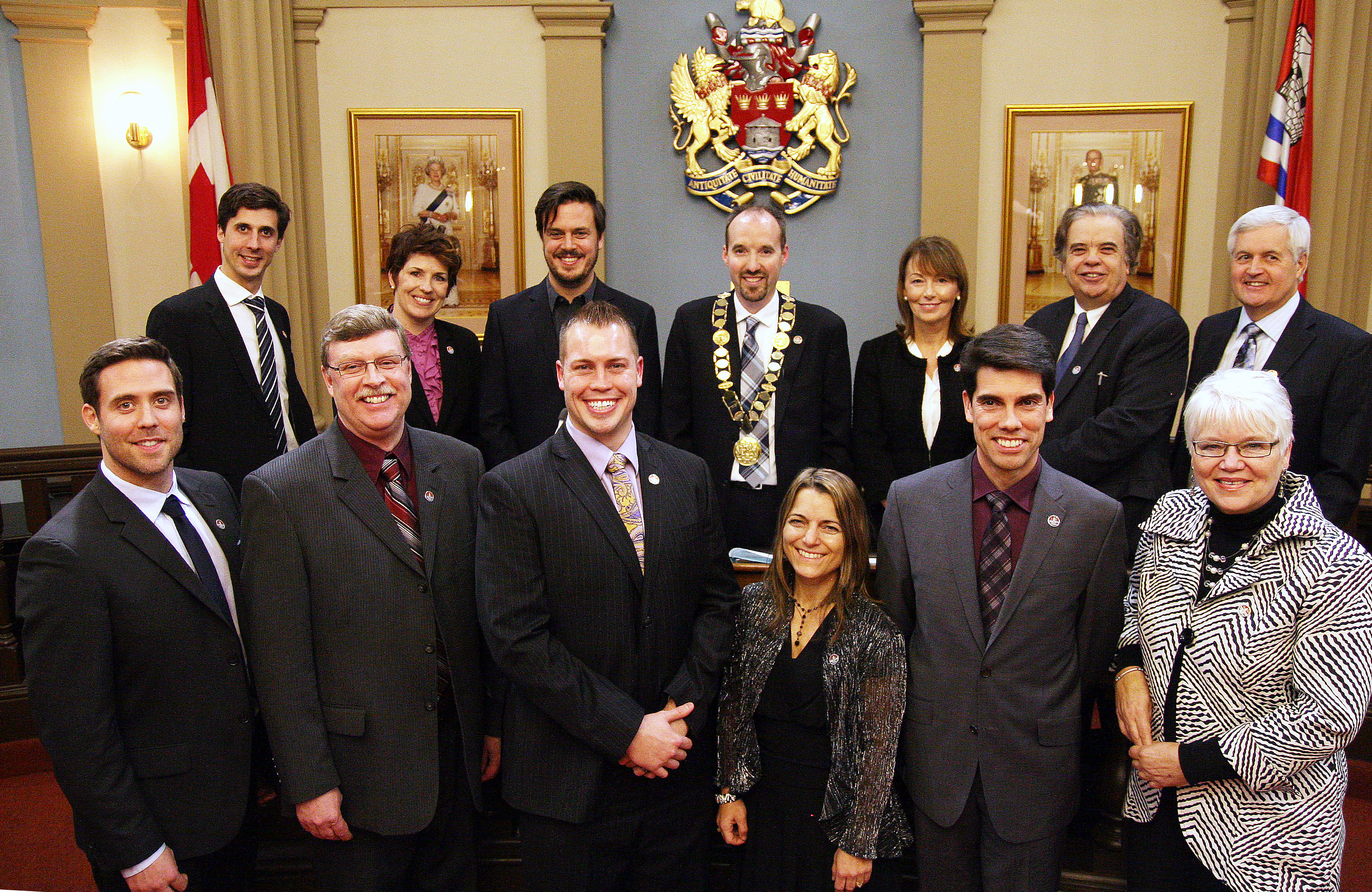Council - group shot at inaugural council meeting - December 2 2014